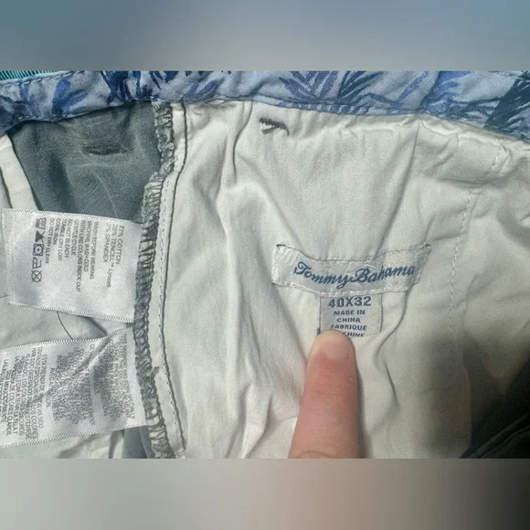 Tommy Bahama Island Zone Mens Pants Gray Size 40x32 Performance Chino Stretch - Picture 7 of 10